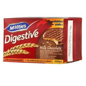 Bánh quy lúa mỳ Digestive hiệu McVities hộp 200g