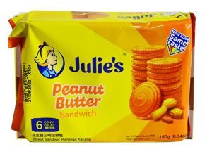 Bánh quy nhân bơ đậu phộng Julie's 180g