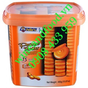 Bánh Quy Nhân Bơ Đậu Phộng Julie's 540g (Tết)