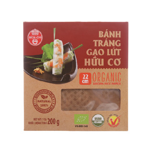 Bánh tráng gạo lứt hữu cơ Bích Chi - hộp 200g, 22cm