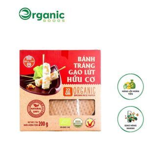 Bánh tráng gạo lứt hữu cơ Bích Chi - hộp 200g, 22cm