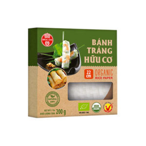 Bánh tráng hữu cơ 22cm Bích Chi hộp 200g