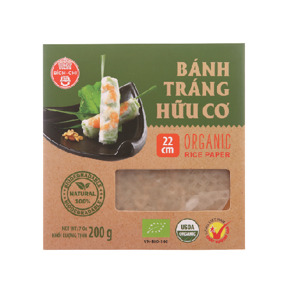 Bánh tráng hữu cơ 22cm Bích Chi hộp 200g