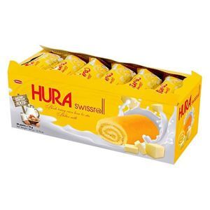 Bánh trứng cuộn kem bơ sữa Hura Swissroll hộp 360g