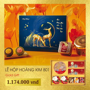 Bánh trung thu Đại Phát Lễ hộp hoàng kim 801