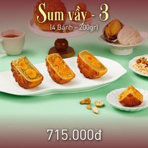 Bánh trung thu Givral Combo Sum Vầy 3 - Hộp 4 Bánh 200gr