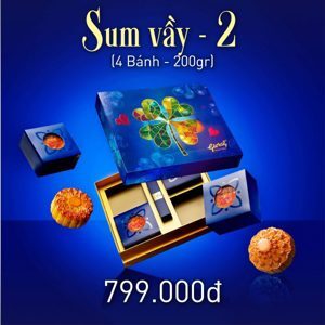 Bánh trung thu Givral Combo Sum Vầy 2 - Hộp 4 Bánh 200gr