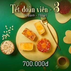Bánh trung thu Givral Combo Tết đoàn viên 3 - Hộp 4 bánh 150g