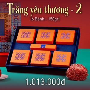 Bánh trung thu Givral Combo Trăng yêu Thương 2 - 150gr, 1 trứng, 6 bánh