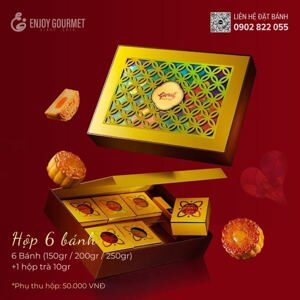 Bánh trung thu Givral Combo Trăng yêu Thương 2 - 150gr, 1 trứng, 6 bánh