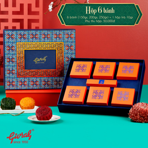 Bánh trung thu Givral Combo Trăng yêu Thương 2 - 150gr, 1 trứng, 6 bánh