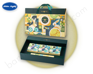 Bánh trung thu Hữu Nghị hộp Momiji Tam Quý - 3 bánh