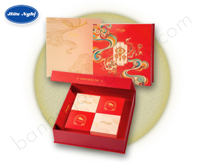 Bánh trung thu Hữu Nghị hộp Thanh Nguyệt Bình An - 4 bánh