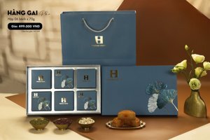 Bánh trung thu Madame Hương 2022 hộp Hàng Gai Phố - 6 bánh