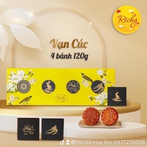 Bánh trung thu Richy 2022 hộp Vạn Cúc - 4 bánh