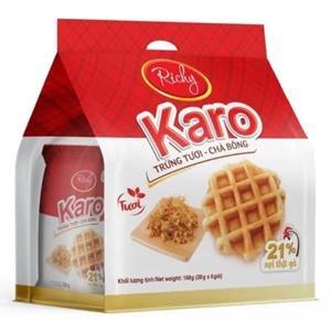 Bánh trứng tươi chà bông Karo Richy - 156g (6 gói x 26g)