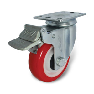 Bánh xe đẩy PU xoay có phanh Ethos 273URY150P01 (150kg)