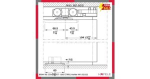 Bánh xe trượt kính bên trái Hafele 941.02.022