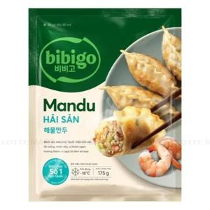 Bánh xếp Mandu hải sản Bibigo thực phẩm Cầu Tre gói 175g