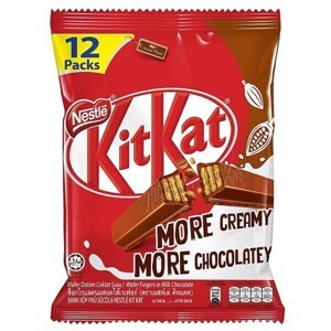 Bánh xốp phủ socola kitkat gói 204g-12 thanh x 17g