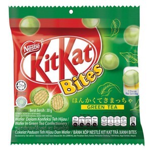 Bánh xốp phủ trà xanh KitKat Bites gói 30g