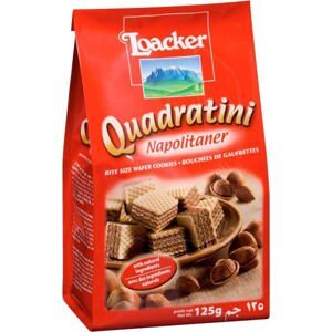 Bánh xốp Quadratini Kem hạt dẻ hiệu Loacker 125g