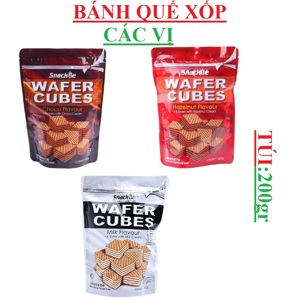 Bánh xốp sữa Wafer Cubes Snackie gói 200g