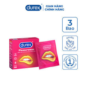 Bao cao su Durex Pleasuremax hộp 3 cái