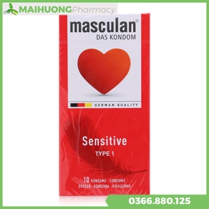 Bao cao su Masculan Sensitive (Hộp 10 chiếc)