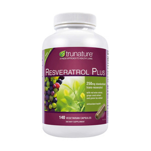 Bảo vệ tim mạch với Trunature Resveratrol Plus 250mg 140 viên