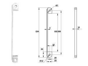 Bas chêm thân khóa Hafele 900.09.695