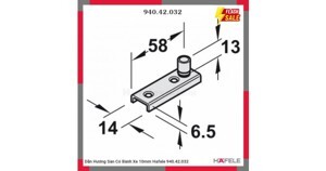 Bas dẫn hướng F10mm cho cửa trượt - xếp Hafele 940.42.032