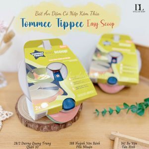 Bát ăn dặm có nắp kèm thìa Tommee Tippee Easy Scoop từ 7 tháng