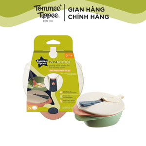 Bát ăn dặm có nắp kèm thìa Tommee Tippee Easy Scoop từ 7 tháng
