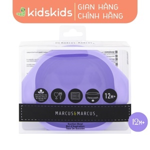 Bát ăn dặm silicon có đế hút chân không chống đổ Marcus & Marcus