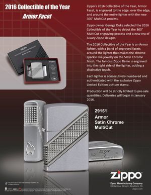 Bật lửa Zippo 2016 Collectible of the Year Armor Facet