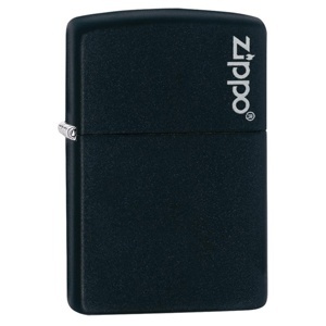 Bật lửa Zippo 218ZL Logo Black Matte Pocket Lighter