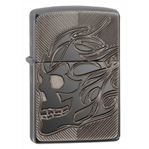 Bật lửa Zippo 29230 - Armor Deep Carved Flaming Skull