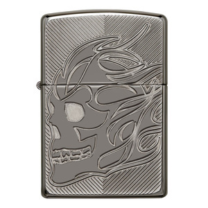 Bật lửa Zippo 29230 - Armor Deep Carved Flaming Skull