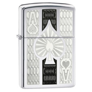 Bật lửa Zippo Ace High Polish Chrome