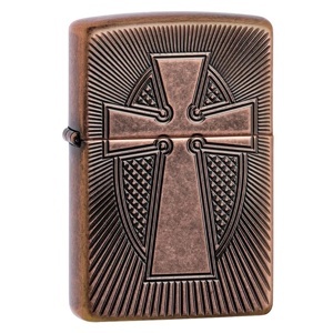 Bật lửa Zippo Armor Deep Carve Cross Design 49158