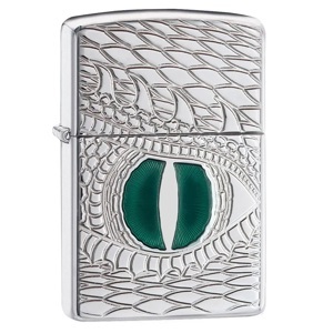 Bật lửa Zippo Armor Dragon Eye Carved High Polish Chrome