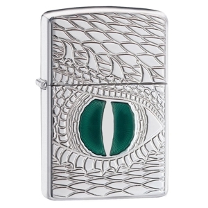 Bật lửa Zippo Armor Dragon Eye Carved High Polish Chrome