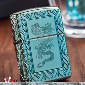 Bật lửa Zippo Armor High Polish Green Elegant Dragon 49054