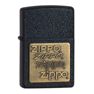 Bật lửa Zippo Brass Emblem Black Crackle