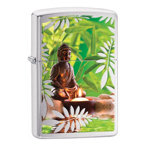 Bật lửa Zippo Buddah Brushed Chrome