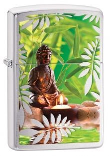 Bật lửa Zippo Buddah Brushed Chrome