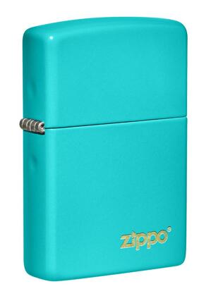 Bật lửa Zippo Classic Flat Turquoise Zippo Logo