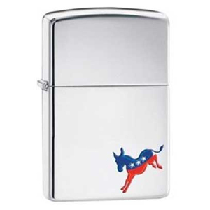 Bật lửa Zippo Democrat Polished Chrome