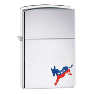 Bật lửa Zippo Democrat Polished Chrome